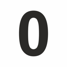 Hausnummer Hochglanz Schwarz