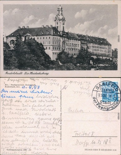 Ansichtskarte rudolstadt - ansichtskarte,