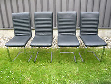 4 x Home Designer Swingstuhl Leder schwarz 