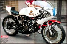 Yamaha TZ 350, Ex Agostini und Kanaya,    Poster in DIN-A-3, 1975 aus "Motorrad"