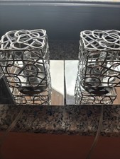 2x Deko-Windlichter aus Metall