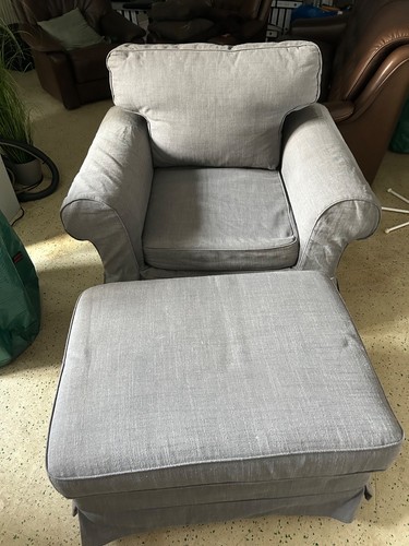 Ektorp sessel mit hocker - ektorp,