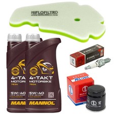 Set Öl 2L Wartung Luftfilter Ölfilter Zündkerze für Gilera Nexus 250 ie 2006-08