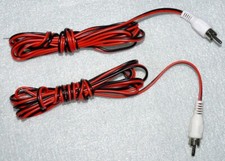2x 1,90 m Lautsprecher Boxen Kabel Cinch Stecker Hifi Audio Surround Weiß Rot BK