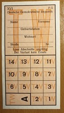 GDR - food card for war - TW /