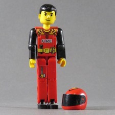 LEGO® Technic große Figur rot schwarz Feuerwehrmann mit Helm TECH023 Technik A3