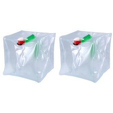  Set of 2 Camping Wasserbehaelter Wasserbeutel Wassersäcke Faltbar Wassertank