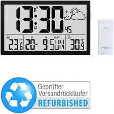 infactory Funk-Wanduhr mit Jumbo-LCD-Display, Versandrückläufer