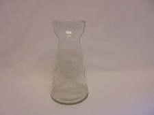 VINTAGE ANTIKE VIKTORIANISCHE EDWARDIANISCHE KLEINE HYAZINTHENVASE AUS GEÄTZTEM GLAS