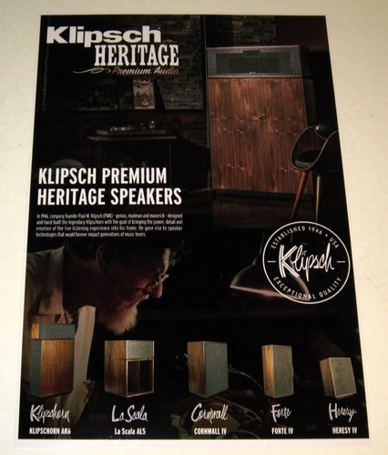 Klipsch heritage line poster - klipsch,