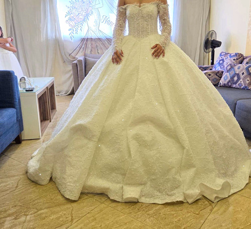 Handarbeit brautkleid weiß - handarbeit,
