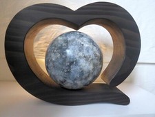 Tierurne Urne 1-35 kg Herz Kugel Holz schwarz silber grau Katze Hund 1,7 L neu