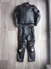 Dainese Motorradkombi Gr 46 Schwarz  2-tlg Lederkombi Jacke Hose