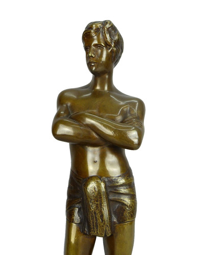 Bronze figur ringer - figur, nach
