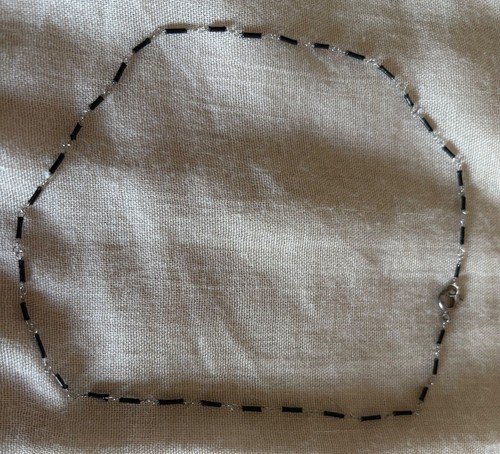Kette schwarz silber - •♥•,