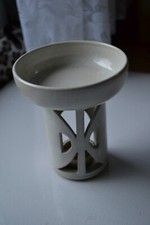 Duftstöfchen - Keramik Duftlampe weiß, Hangearbeitet 13,7 cm Hoch