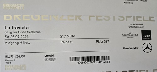 Karte für traviata - für, la