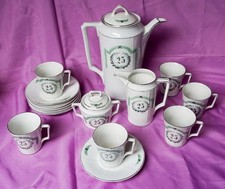 Konvolut Silberhochzeit Geschirr um 1900 Antik Porzellan Kaffeekanne Kaffeekern