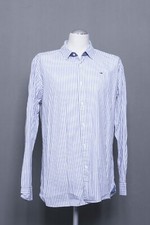 180 PH149 HILFIGER DENIM Hemd Gr. XL  weiß blau gestreift American Brand Langarm