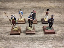 Konvolut 6 Zinnsodaten handbemalt, historisch