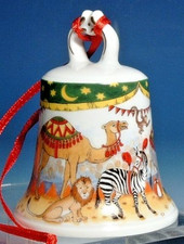 Höchst Weihnachtsglocke 2001  Porzellan 7,5 cm