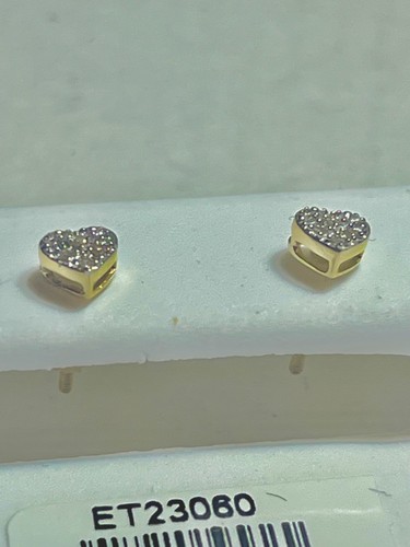 Ohrringe 10kt gold herz echter - 10kt,