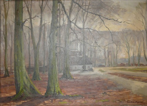 Haus wald signiertes - haus, wald,