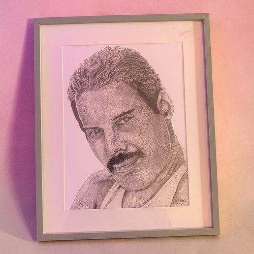 Gerahmter freddie mercury - gerahmter,