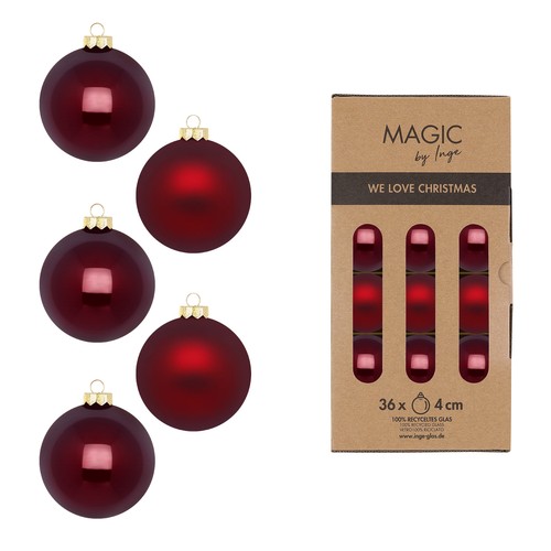Weihnachtskugeln glas 4cm - 36,