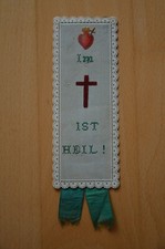 Altes lesezeichen stickerei - lesezeichen,