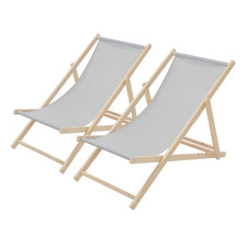2er set gartenliege - set, holz