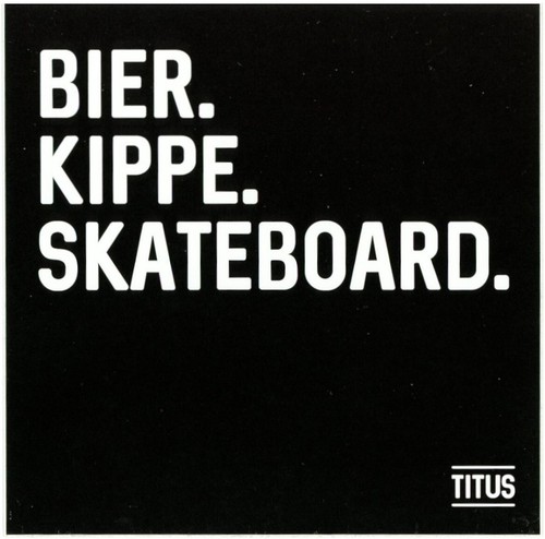 Titus skateboard sticker weiß - titus,