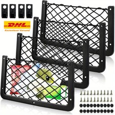 4X KFZ PKW Auto Ablage Netz Stretch Fach 36x18cm Kofferraum Gepäck Universal DE