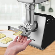 2 in 1 Elektrischer Fleischwolf Edelstahl Wurstfüller Wurstmaschine 2000W NEU