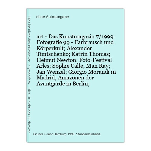 Art das kunstmagazin 7 - das, 7/1999