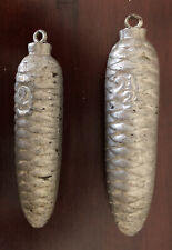 2 alte Uhrengewichte Tannenzapfen Kuckucksuhr - Schwarzwalduhr - Trompeter K1/V