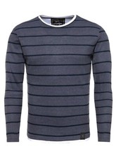 Key Largo Herren Pullover Orlando Feinstrick Sweatshirt quer gestreift MSW00084