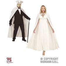 Umhang weiss Samt mit Kapuze