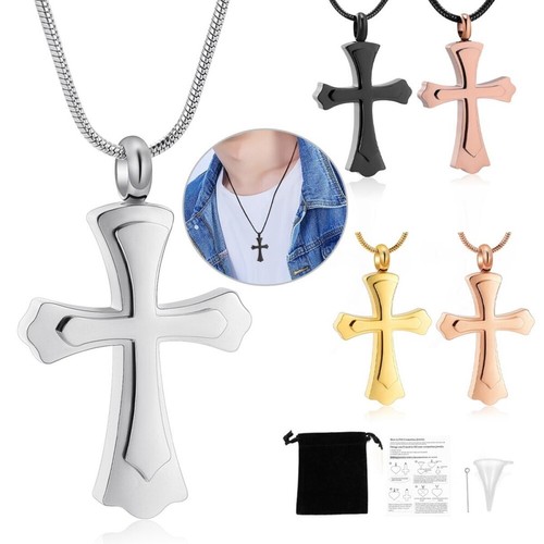 Kreuz urnen halskette - kreuz-urnen-halskette, für