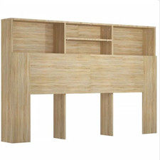 Kopfteil Regal Sonoma Eiche 160x19x103,5 cm Holzwerkstoff Bettregal mit 4 Fächer
