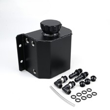 Aluminium 1000ml Auto Motoröl Catch Can Reservoir Tank 1L Schwarz Universal CNC