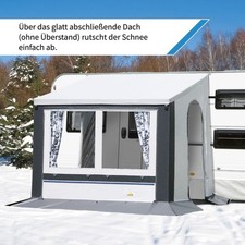 dwt Cortina II Grau Gr. 400x210cm Vorzelt Wohnwagen Caravan Winterzelt inkl.25ST