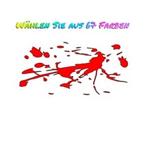 Auto aufkleber Blut Spritzer