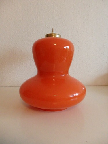 Hängelampe glas orange - glas,