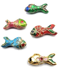 PERLANDO: 5 Cloisonné Fische