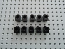 LEGO 10 x Technic Stein 6541 Lochbalken 1x1 1 Loch  schwarz