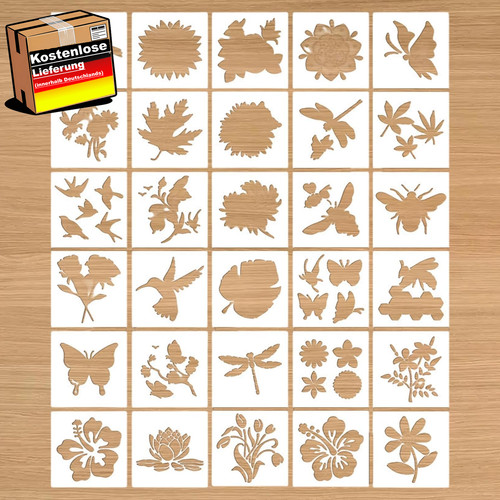 Malen schablonen set für holz - set,