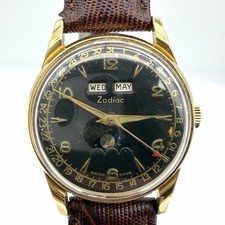 Vintage zodiac uhr mondphase - vintage,
