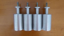 4 Stück Möbelfüße, Couch Sofa Sitzgarnitur Aluminium satiniert