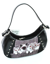 Katzen Tasche Handtasche Design Smile-Bags Schwarz Kitten Cat Neu OVP